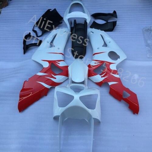 New Fairing Bodywork Fit For Kawasaki Ninja ZX6R 03-04 red white black Motorcycle Fairing (Injection molding)