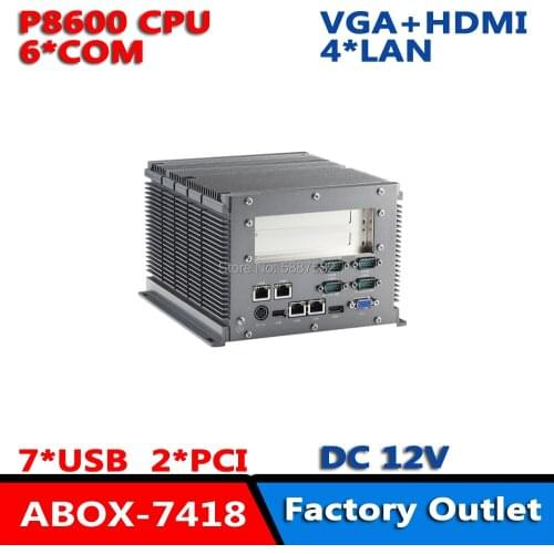 P8600 CPU 4RJ45 LAN Mini Embedded Fanless Soft Router