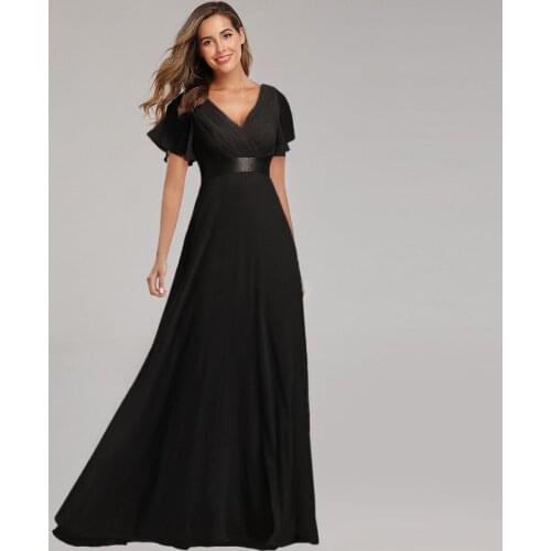 2021 New Spring Summer Hand Folded Chiffon Elastic Banquet Bridesmaid Evening Sexy Dress Vestido Oodji Vfemage V-Neck And Skirt