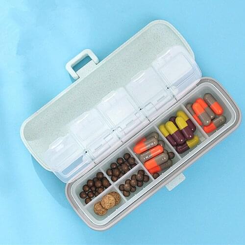 Portable Travel Pill Box Medicine Tablet Holder Case Double-Layer Container Dispenser Medicine Storage Organizer