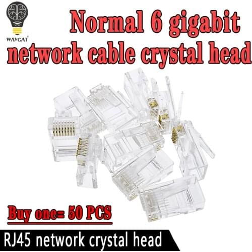 High quality 8P8C RJ-45 Gold plated RJ45 Network Modular Plug Cat5 CAT5e Connector Ethernet Cables Module Plug Network Connector