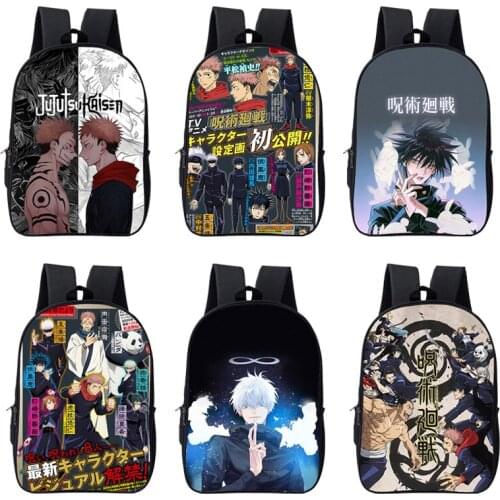 16 Inch Mochila Para Hombre Jujutsu Kaisen School Bags Japan Anime 3D Print Backpack Children Bagpack Double Layer Bags Sac