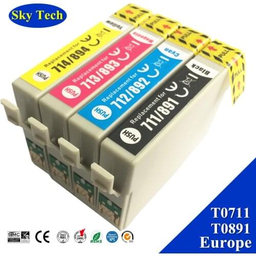 Compatible Ink cartridges For T0711 T0891 E-711 E-891 For Epson D78 D92 DX4000 DX5000 S20 S21 SX100 SX215 BX300FW