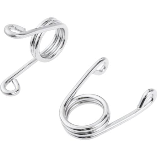 2Pcs Steel Motorcycle Scissor Type Solo Cushion Seat Springs Mounting for Harley-Davidson Model Triumph Old School Bobber Silver