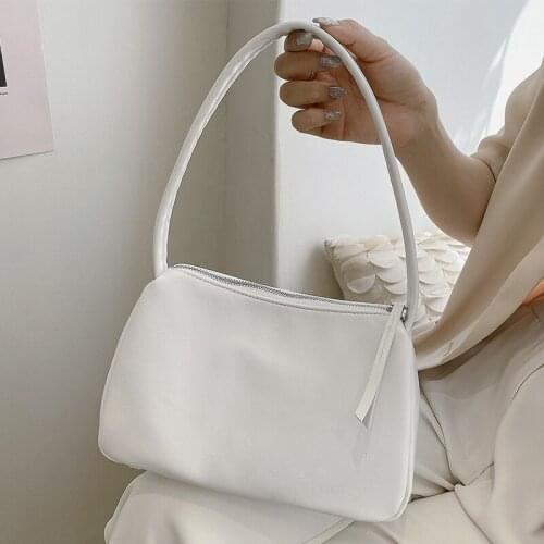 Pure Color Small Shoulder Bags for Women Simple Designer Armpit Bag 2021 New Fashion Square Lady Tote Bags Elegant Wild Handbags