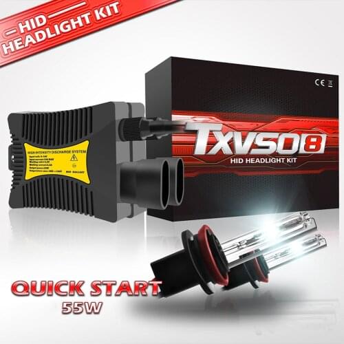 TXVSO8 Universal H11 Xenon Kit 12V Car Headlights Bulbs 55W HID Lamps 3000K 4300K 5000K 6000K 8000K 10000K 12000K Lights