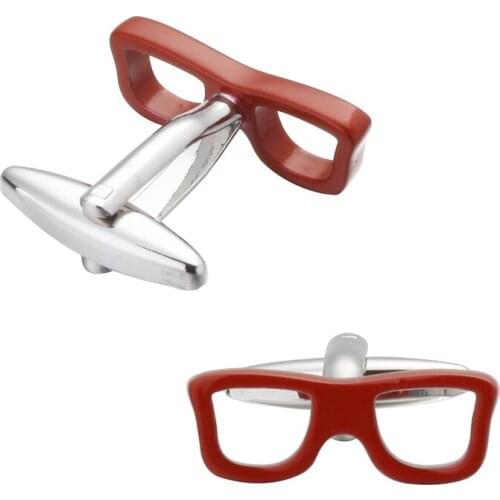 KC high quality copper red glasses mens shirt Cufflinks French wedding Cufflinks wholesale manufacturers
