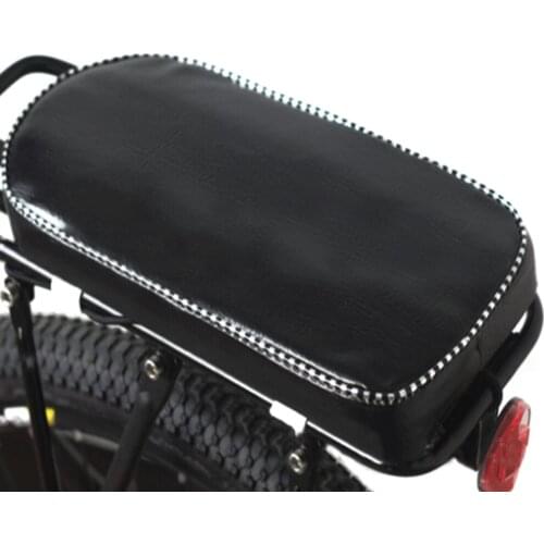 Bicycle Back Seat PU Leather Soft Cushion Rear Rack Seat Thick 3cm Children Seat Pad Bicycle Children Rear Saddle Bike Accessory