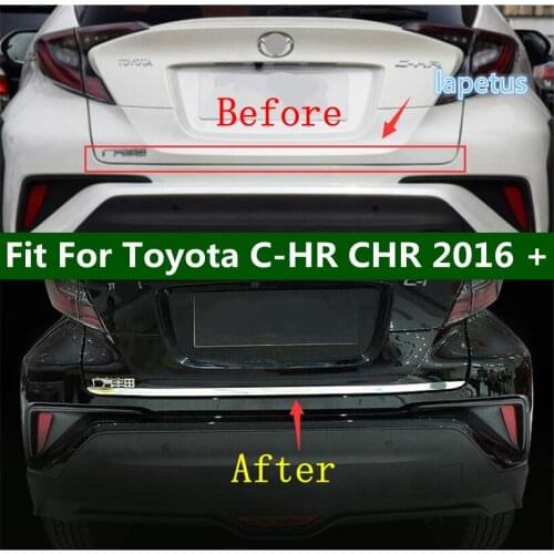 Rear Trunk Tailgate Boot Lower Edge Door Decoration Overlay Strip Streamer Lid Cover Trim Fit For Toyota C-HR CHR 2016 - 2020