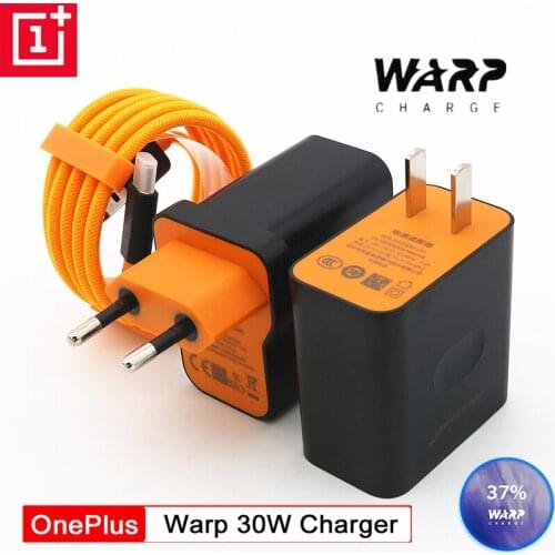Oneplus 7t pro Charger 30W Warp Charging Mclaren 5V/6A Quick Dash Charger A plus 7 7t 6 6t 5 5t 3 3t with 4A nylon USB 3.1 Cable