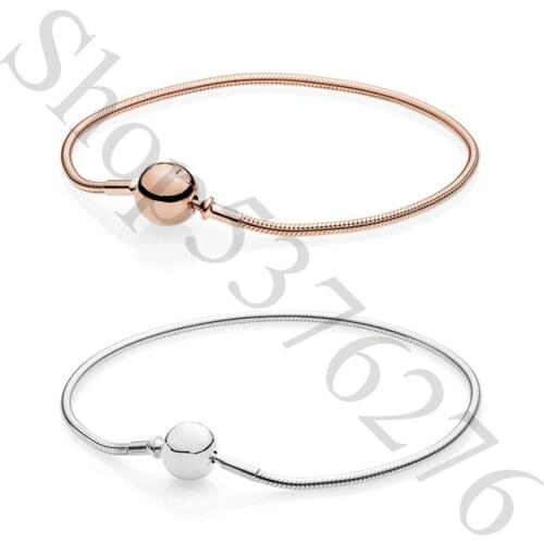 Authentic 925 Sterling Silver Essence Signature Fashion Bracelet Fit Pandora Women Essence Bead Charm Bangle Gift DIY Jewelry