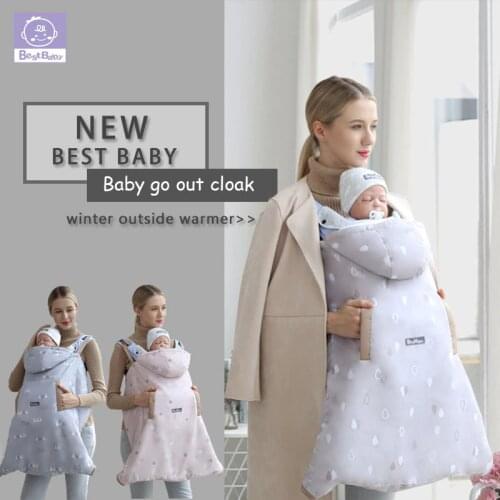 Winter Windproof Baby Drapery Cape Outdoors Sleeping Bag Warm Blanket Childrens Waist Stool Sling Cloak Thickened Swaddling