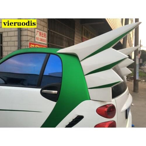 1 Pair PRIMER REAR TRUNK LIP AERO WING SPOILER FOR Smart Fortwo 2008 2009 2010 2011 2012 2013 2014 BY EMS