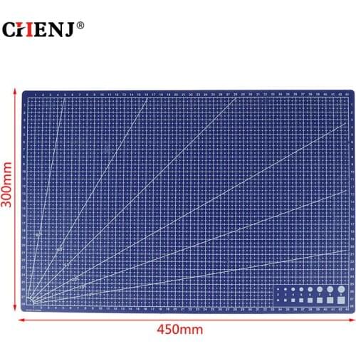 1Pcs A3 PVC Rectangular Grid Line Cutting Mat DIY Tool 45cm x30cm