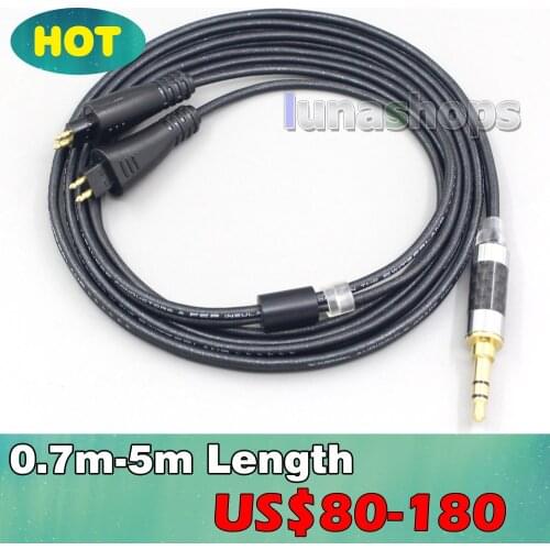 2.5mm 3.5mm 4.4mm XLR Black 99% Pure PCOCC Earphone Cable For FOSTEX TH900 MKII MK2 TH-909 TR-X00 TH-600 LN007145