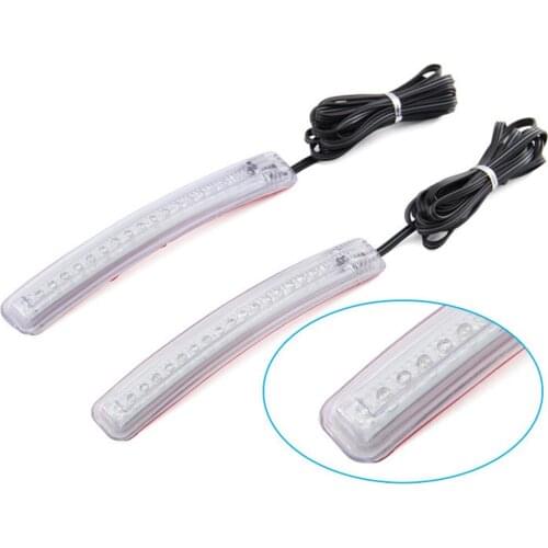 2PCS LED Car Light Source Yellow Blue Soft 9 SMD FPC Turn Signal Light DC 12V Auto Rearview Mirror Indicator Lamp