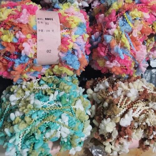 200g Space dye Loop yarn Hand Knitting yarn Crochet threads DIY Knit scarf yarn Thick Crochet yarn Chunky yarn Acrylic yarn ZL49