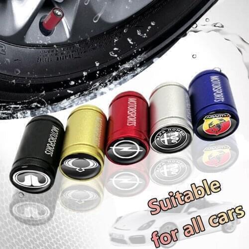 4pcs Car Metal Tire Valve Cap Car Sport Valve Cover For FIATs 500 Ducato Punto Tipo Grande Panda Bravo Croma 595 Car Accessories