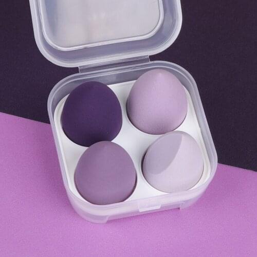 4pcs Cosmetic Puff Makeup Sponge Foundation Powder Sponge with Storage Box Beauty Tools Women Make Up Accessories