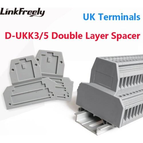 D-UKK3/5 100pcs Wire Screw Terminal Spacer Block to Match UKK3 UKK5 Double Layer Fast Splice Crimp Terminals