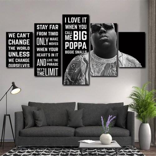 5 Pieces of Painting Famous Star Movie Star Portrait Poster Popular Modular Picture HD Printing Living Room Decoration Frameless