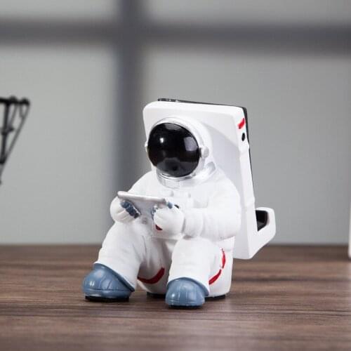 Accessories Resin Astronaut Universal Mobile Phone Stand Stand Stand Home Office Desk Decoration Birthday Party Gift Toy XD
