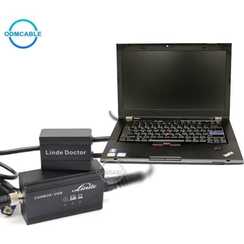 Auto diagnostic tool Linde canbox doctor forklift parts repair diagnostic tool for Linde forklift diagnosis scanner T420 laptop