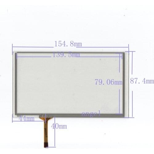 6.2-inch four-wire resistive touch screen resistive touch screen 155 * 87 GPS navigation outlying industrial computer touch scre