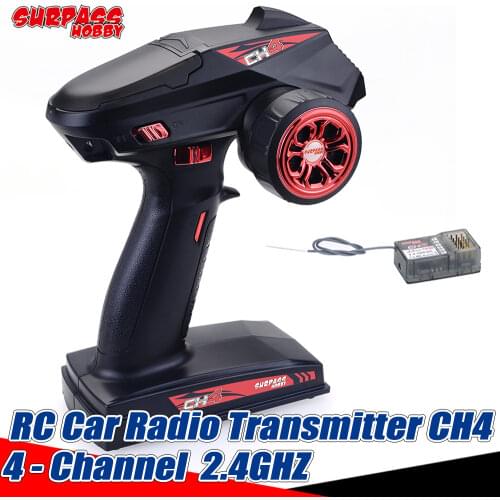 SURPASS HOBBY CH4 RC Car Digital Radio Transmitter Remote Response Control System 2.4G with X6F Receiver for RC Car Boat Crawler