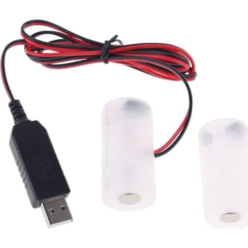 LR14 C Battery Eliminator USB Power Supply Replace 1 to 4pcs 1.5V C Cell Battery 667C