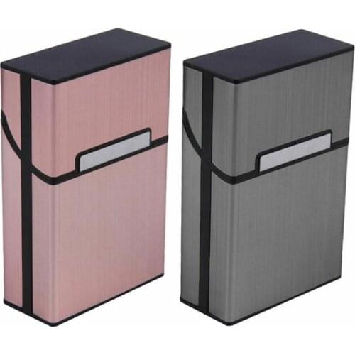 Metal Cigarette Case Aluminum Alloy Mini Cigarette Holder Storage Container Pocket Box Unisex Fashion Metal Cigarette Case