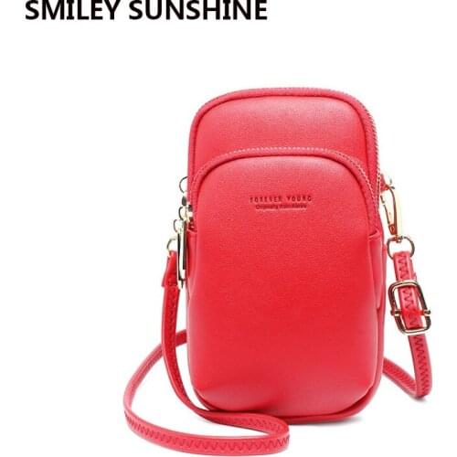 Multi-Function Messenger Shoulder Bag Women Crossbody Cell Phone Bags With Card Holder Ladies Purse Leather Mini Handbags Female