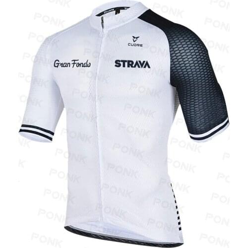 Men Summer Cycling Jersey Short Sleeve Cycling Clothing MTB Pro STRAVA Team Bike Shirt Road Bike Sportswear Maillot Racing Tops