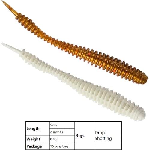 Soft Fishing Lure Mini Artificial Bait 0.3g 5cm 100pcs Japan Worm Needle Tail Fly Fishing Silicon Drop shotting Fishing Lures