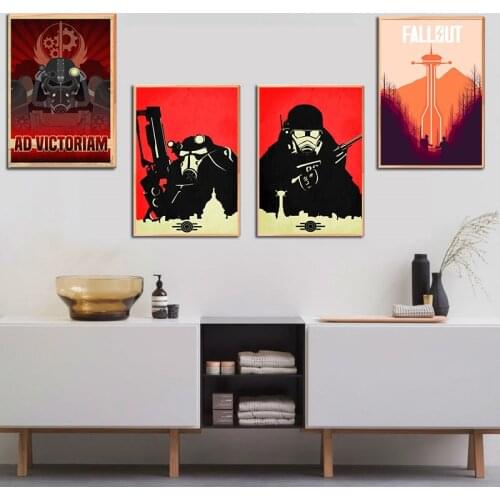 Fallout 3 4 Game Poster Wall Art Canvas Poster Print Canvas Home Decor Picture Wall Print