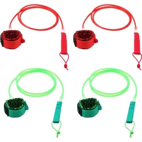 6FT/10FT Surf Paddle Leash Surfing Surfboard Leash Smooth Steel Swivel Surfing Leg Rope Paddleboard Leash For Outdoors Surfing