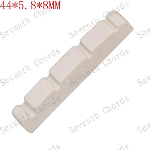 2 Pcs Size:44*5.8*8mm Lvory white Nuts for 4 String Bass Replacement parts, made of Plastic