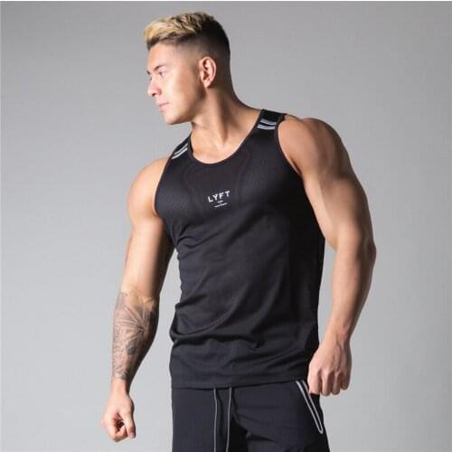 JAPAN&UK Mesh Bodybuilding Stringer Tank Tops Men Gym Sleeveless Shirt Men Fitness Running Vest Singlet Sportswear Workout Tank