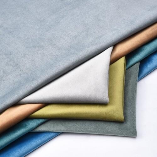 Width 58'' Solid Color Thickened Velvet Fabric By The Meter For Tablecloth Pillow Clothing Upholstery Sofa Material