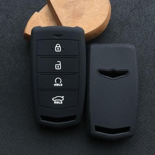 Silicone car key cover case for genesis G70 G90 G80 for hyundai 4 button key