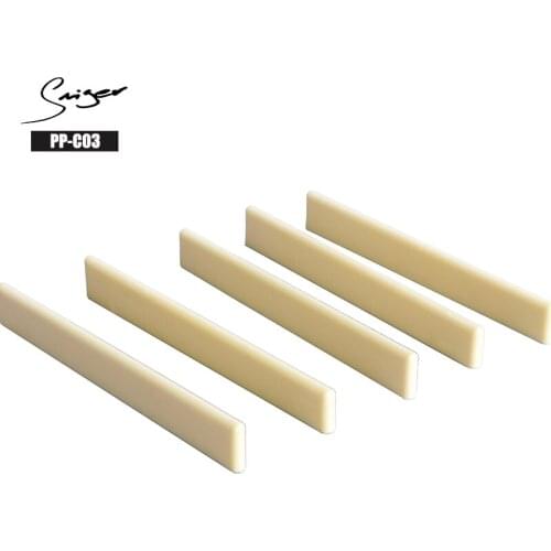 Smiger 20Pcs Guitar ABS Saddle PP-C03 Guitar Replacement Bone Bridge Saddle Bone Slotted Nut For Electric Classical Folk Guitar