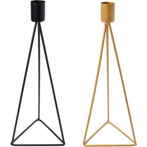 Triangle Geometric Candlestick Tealight Candle Holder Stand Wedding Party Home Table Decor Gifts