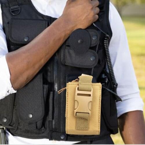 Outdoor Tactical Hiking Camping Molle Radio Walkie Talkie Holder Bag Multifunctional Pouch Walkie Talkie Pocket Hunting Bag