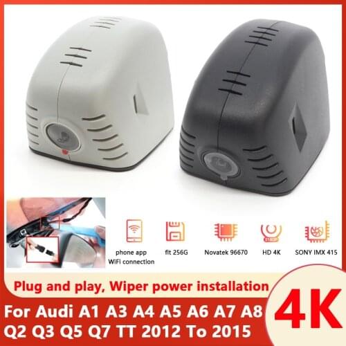 Hidden 2160P Plug and play Car DVR Wifi Video Recorder Camera dash cam For Audi A1 A3 A4 A5 A6 A7 A8 Q2 Q3 Q5 Q7 TT 2012 To 2015