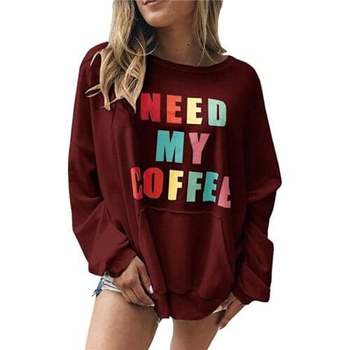 Women O Neck Autumn Long Sleeve Sweatshirt Letter Streetwear Ladies 2021 Winter Autumn Loose Leisure Jumper Pullovers Sweatshirt