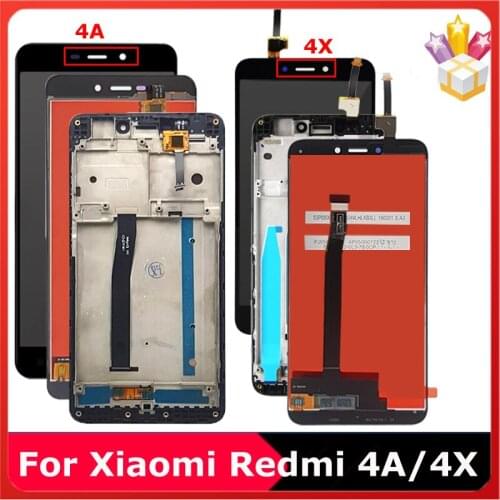 5.0" For Xiaomi Redmi 4A LCD Display Panel Glass Full Touch Screen With Frame For Redmi 4X Digiziter Assembly Replacement Parts