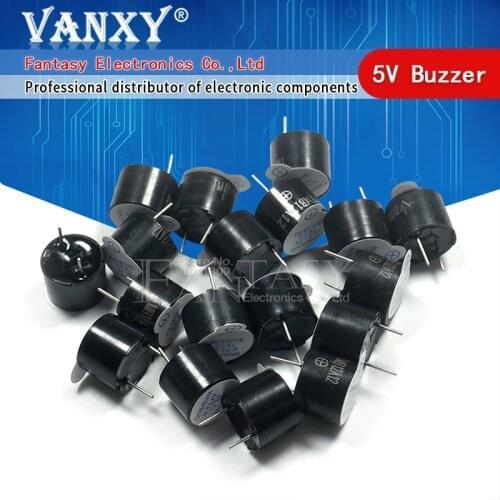 10pcs 5v Active Buzzer Magnetic Long Continous Beep Tone 12*9.5mm