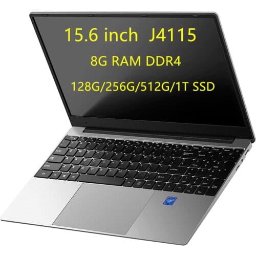 15.6' Laptop 8G RAM DDR4 1TB 512G 256G 128G SSD Gaming Laptop Ultrabook Intel Celeron J4115 Quad Core Win10 OS Notebook Computer