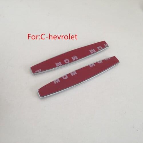 2pcs Car Fender side emblem Badge Decal rear bumper trunk Sticker Decal for Cruze Aveo Silverado MALIBU CAPTIVA Camaro