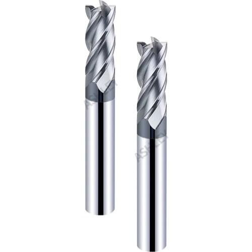 45 degree ultra fine grain high hardness black four edge tungsten alloy milling cutter CNC machining center CNC cutter 5pieces